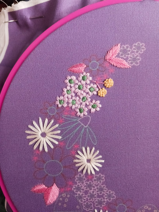 flora luna embroidery kit