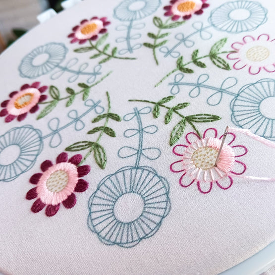 sunny folk embroidery kit