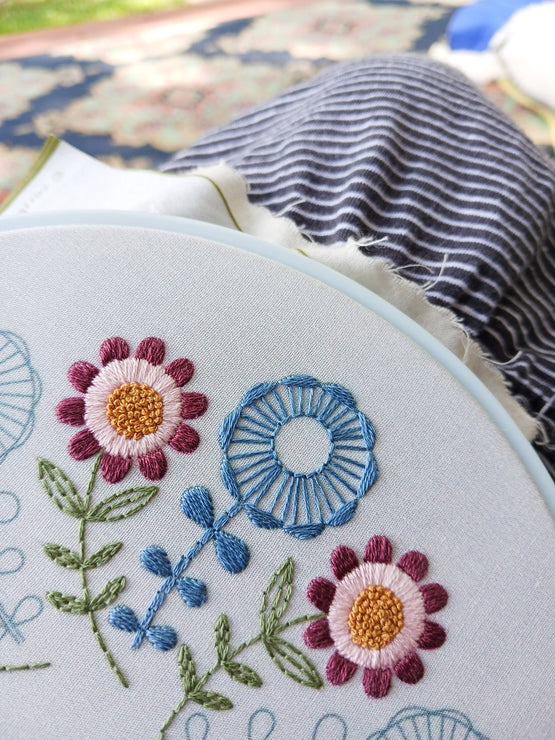 sunny folk embroidery kit