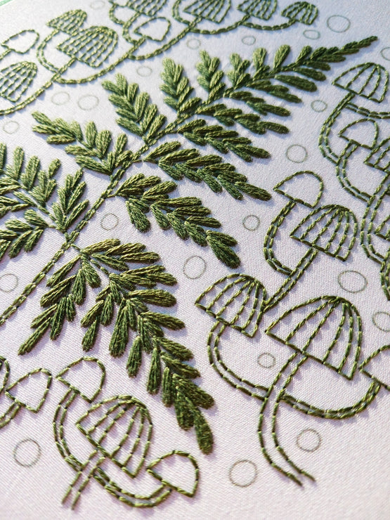 fern + friends embroidery kit