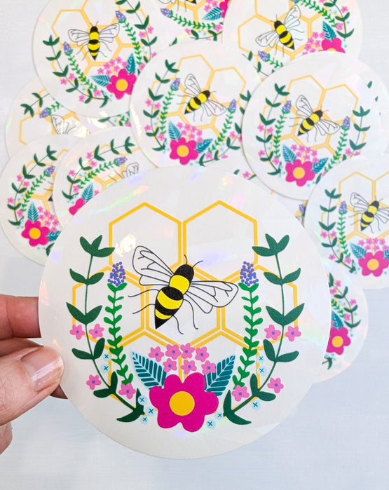 bee lovely suncatcher decal