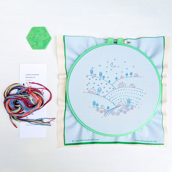 rolling hills embroidery kit