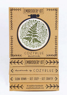 fern + friends embroidery kit