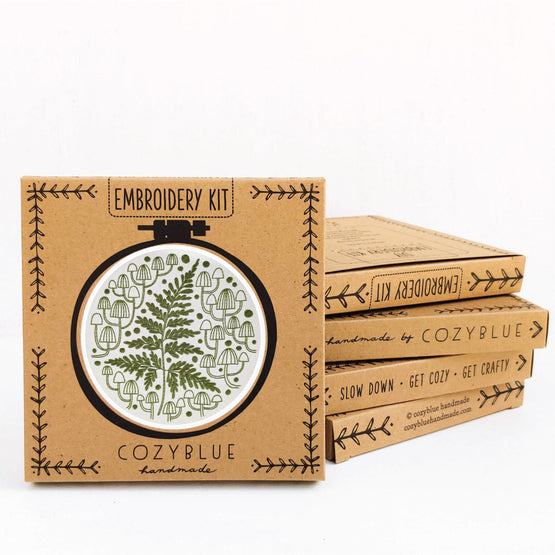 fern + friends embroidery kit