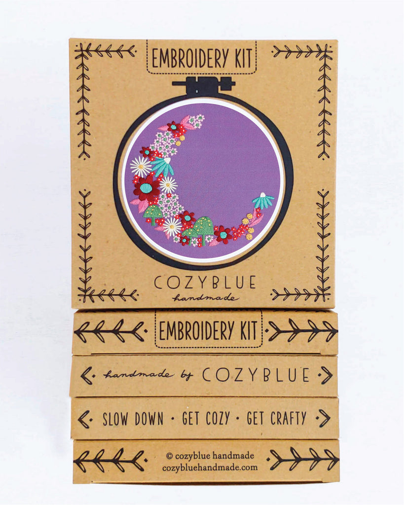 flora luna embroidery kit – cozyblue