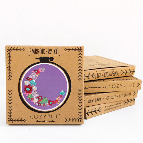 flora luna embroidery kit