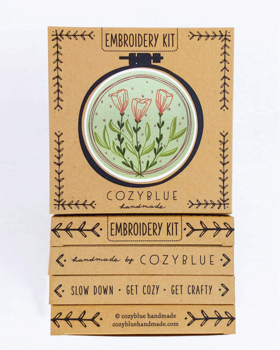 flower moon embroidery kit