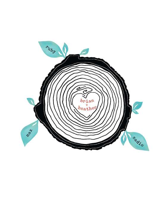 personalized family tree print