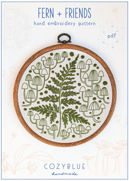 fern + friends PDF embroidery pattern