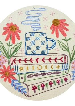 book nook pre-printed fabric embroidery pattern