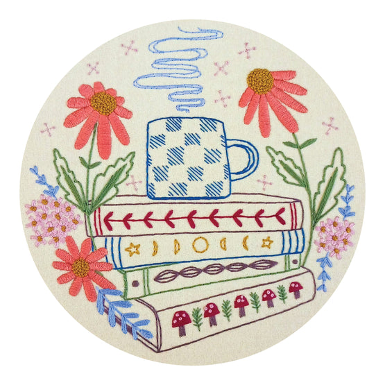 book nook pre-printed fabric embroidery pattern