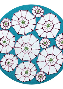 mountain laurel pre-printed fabric embroidery pattern