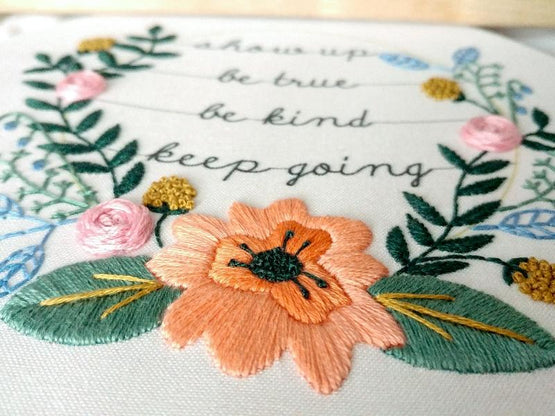 show up embroidery kit