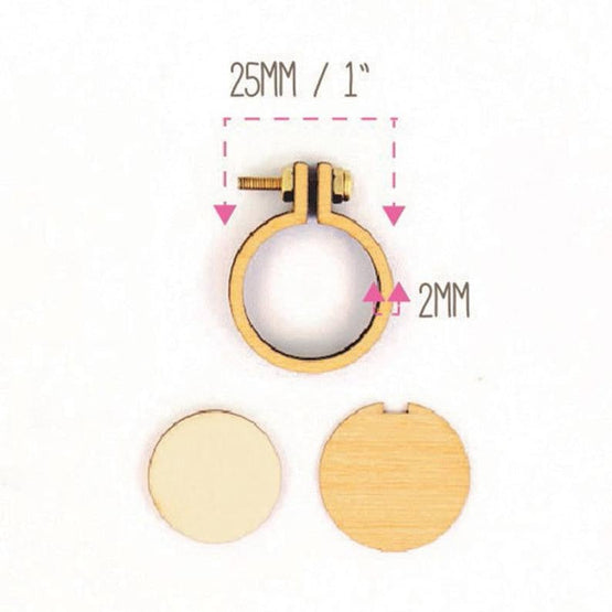 1" mini embroidery hoop - 1 piece