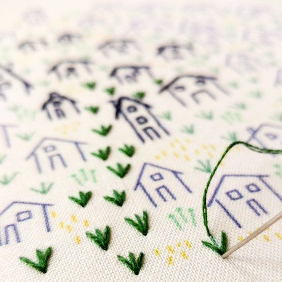 it takes a village embroidery kit