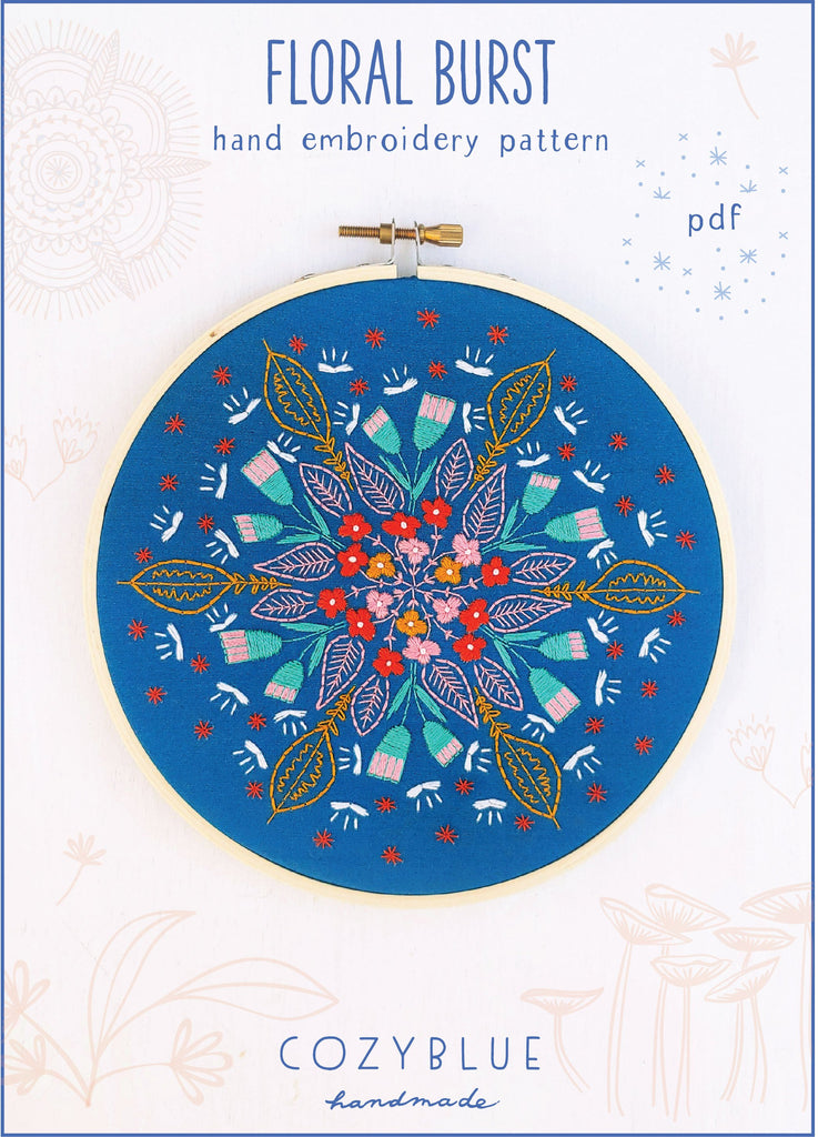floral burst PDF pattern – cozyblue