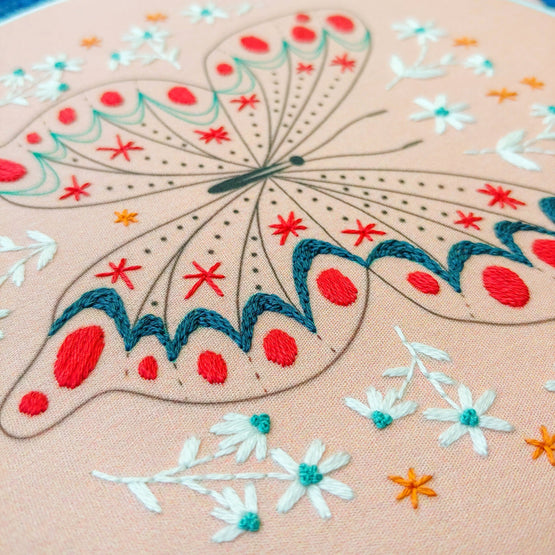 butterfly embroidery kit