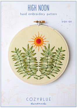 high noon iron-on embroidery pattern