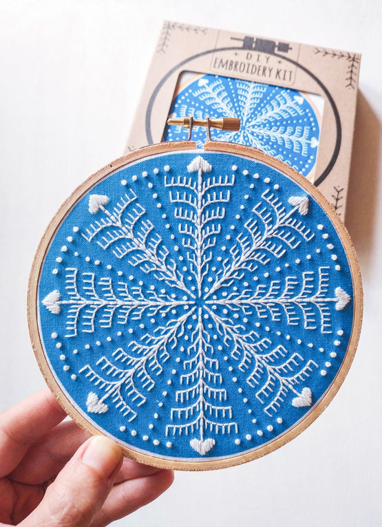 winter snowflake embroidery kit