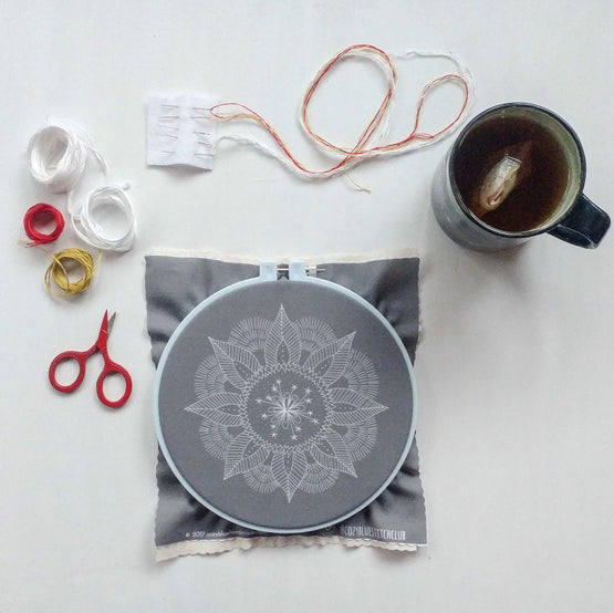 autumn mandala embroidery kit