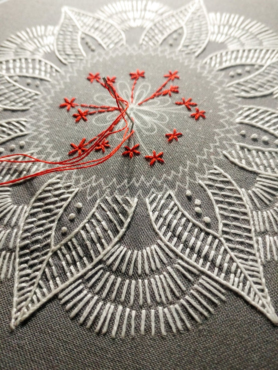 autumn mandala embroidery kit