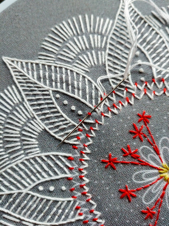 autumn mandala embroidery kit