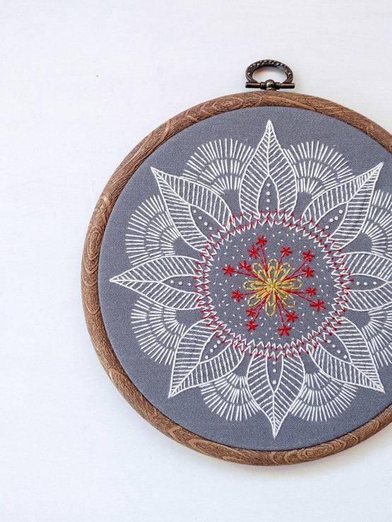 autumn mandala embroidery kit