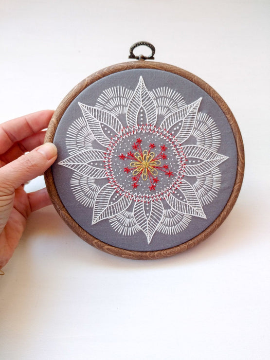 autumn mandala embroidery kit