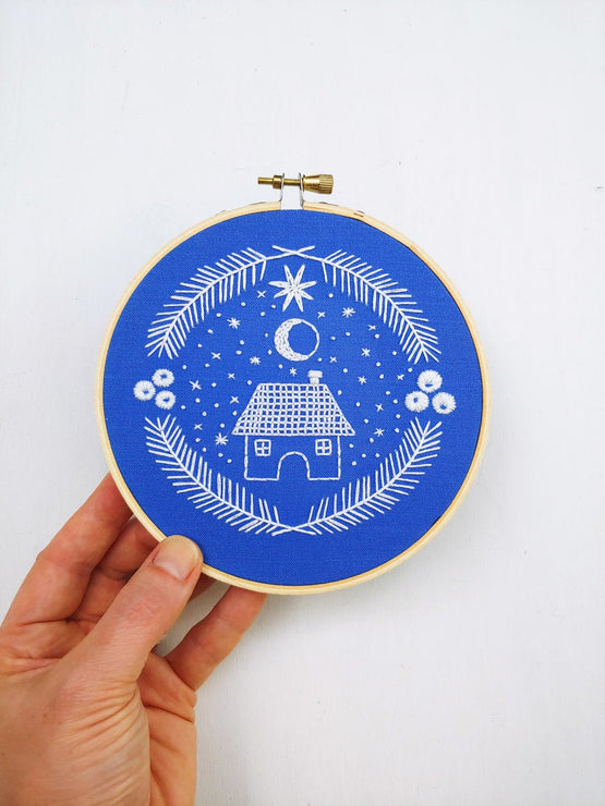 holiday home embroidery kit