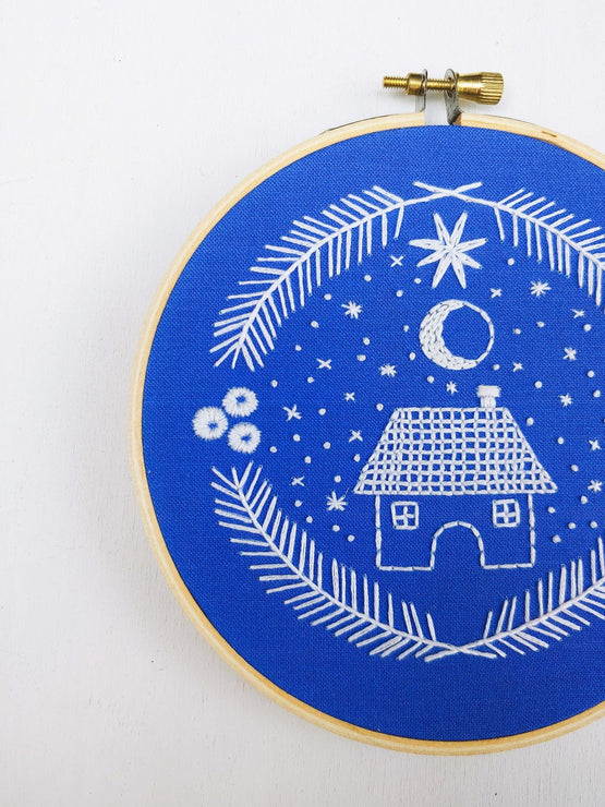 holiday home embroidery kit
