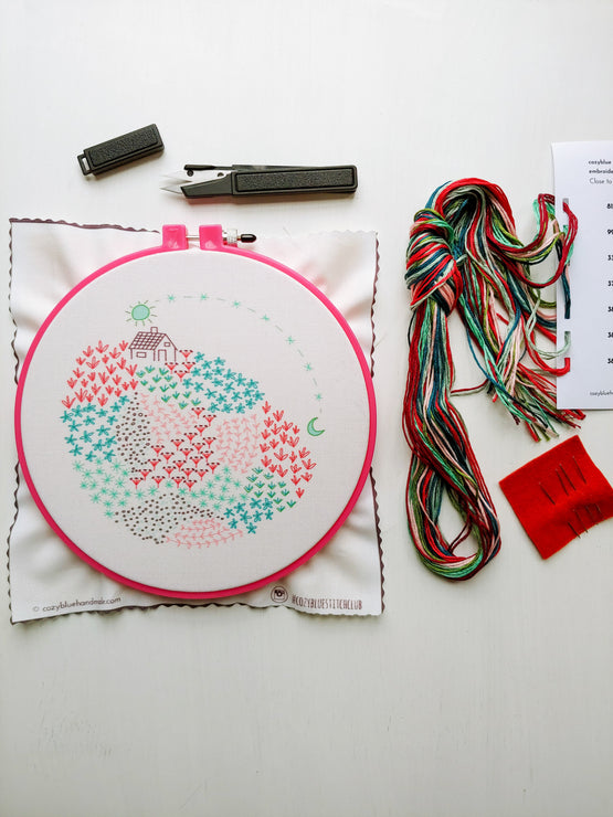 close to home embroidery kit