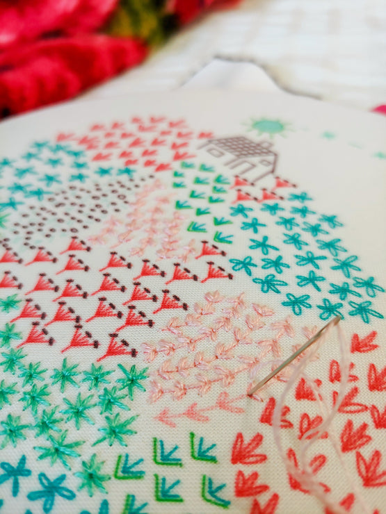 close to home embroidery kit