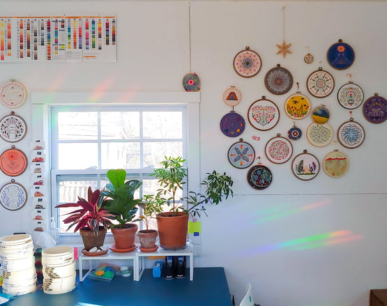 lunar blossom suncatcher decal