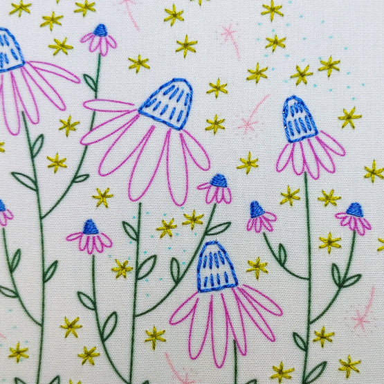 coneflower magic embroidery kit