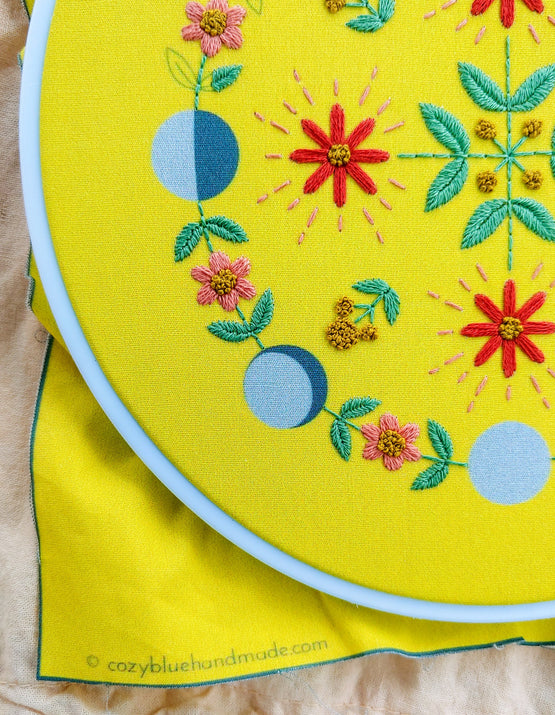 moon flow embroidery kit