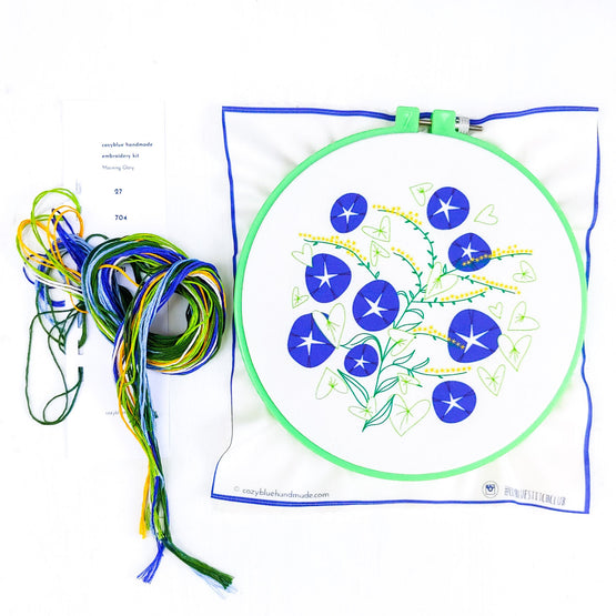 morning glory embroidery kit