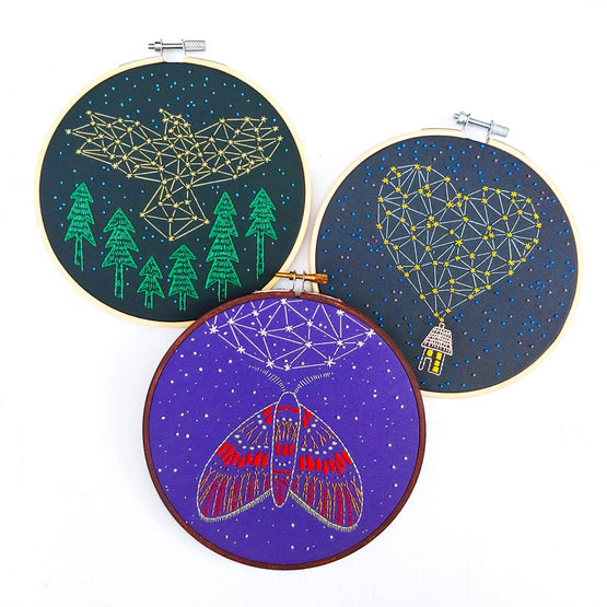 the crow embroidery kit