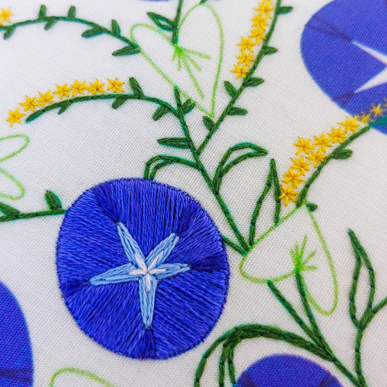 morning glory embroidery kit