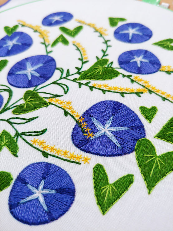 morning glory embroidery kit