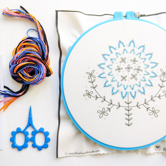 folk flower PDF pattern