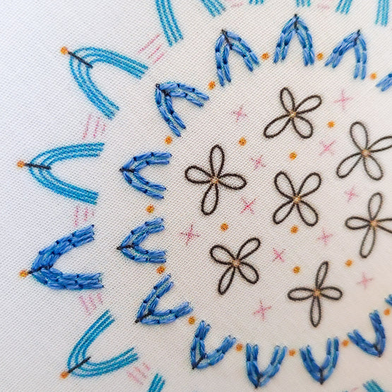 folk flower PDF pattern