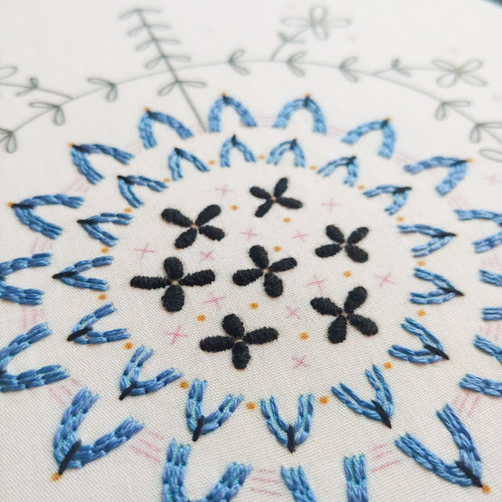 folk flower PDF pattern