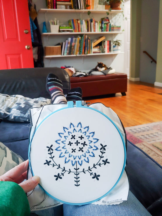 folk flower PDF pattern