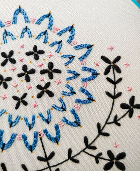 folk flower PDF pattern