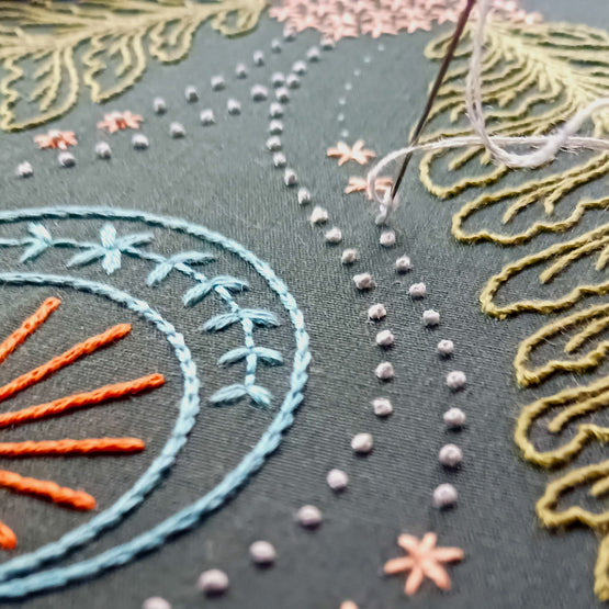 blue moon embroidery kit
