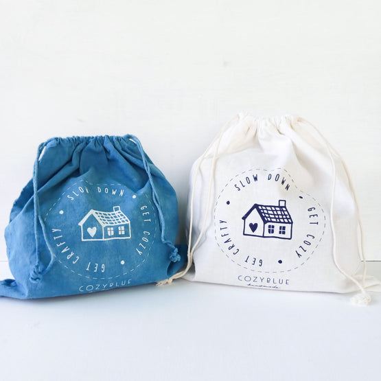 cotton drawstring project bag