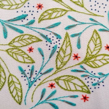 leaf dance embroidery kit