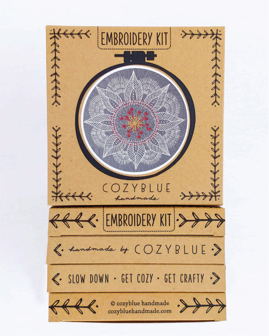 autumn mandala embroidery kit