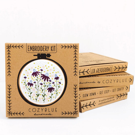 coneflower magic embroidery kit