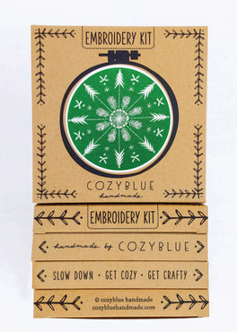 evergreen embroidery kit